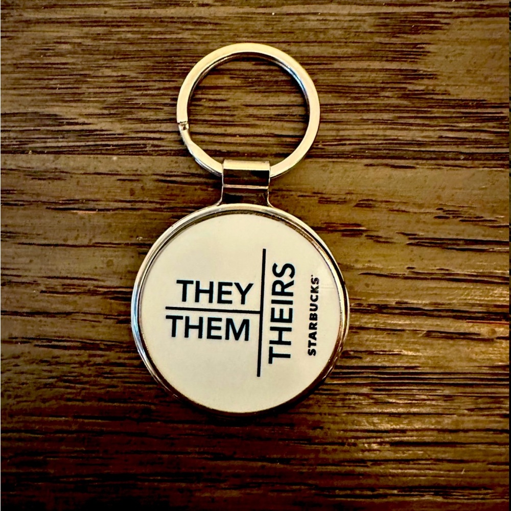 Starbucks They/Them/Theirs Keychain, Brand new